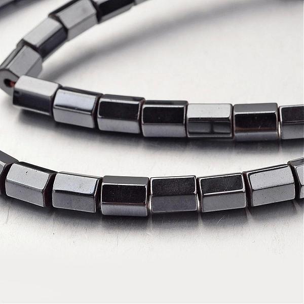 

PandaHall Non-magnetic Synthetic Hematite Bead Strands, Faceted, Column, Original Color, 6x4~5mm, Hole: 1mm, about 66pcs/strand, 15.7 inch...