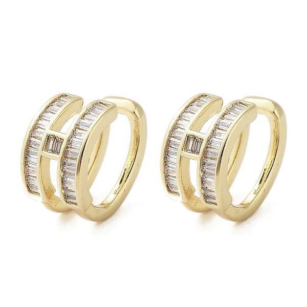 

PandaHall Rack Plating Brass Micro Pave Cubic Zirconia Cuff Ring, Cadmium Free & Lead Free, Long-Lasting Plated, Real 18K Gold Plated...