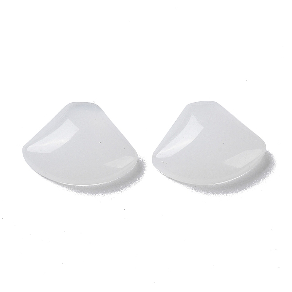 

PandaHall Glass Cabochons, Fan, White, 11x14.5x4mm Glass Fan White