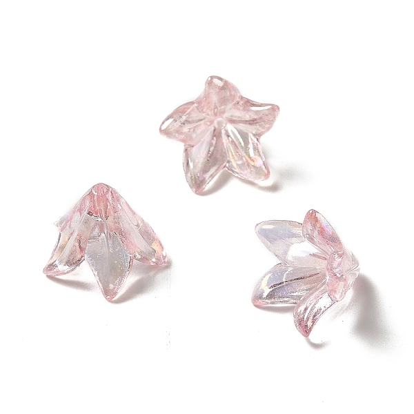 

PandaHall Transparent Acrylic Bead Caps, Lily Flower, Pink, 16x12mm, Hole: 1.2mm, 825pcs/500g Acrylic Pink