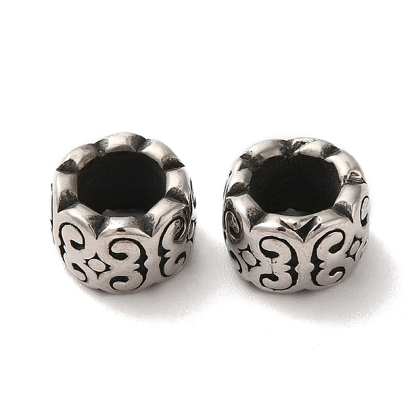 

PandaHall 304 Stainless Steel European Beads, Large Hole Beads, Column, Antique Silver, 11x7mm, Hole: 6mm 304 Stainless Steel Column