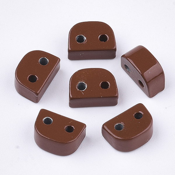 

PandaHall Spray Painted Alloy Multi-Strand Links, For Tile Elastic Bracelets Making, Semicircle, Saddle Brown, 8.5x4x6mm, Hole: 1.4mm Alloy...