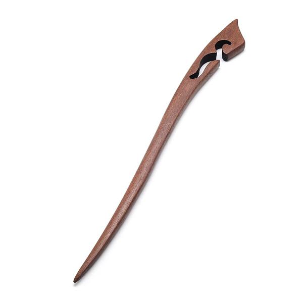 

PandaHall Swartizia Spp Wood Hair Sticks, Dyed, Coconut Brown, 178x18.5x7.5mm Wood Brown