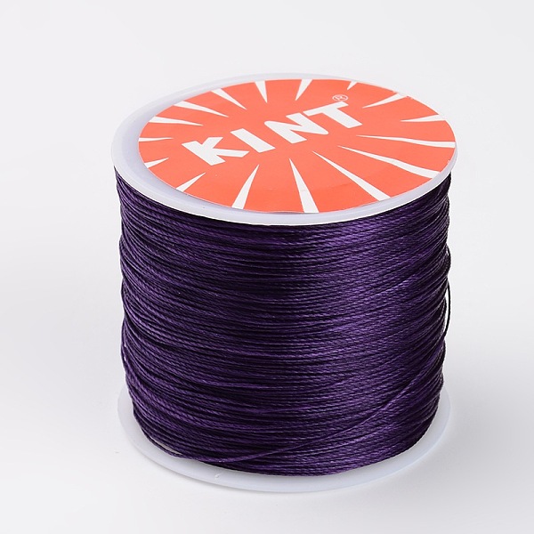

PandaHall Round Waxed Polyester Cords, Twisted Cord, Purple, 0.5mm, about 115.92 yards(106m)/roll Waxed Polyester Cord Round Purple