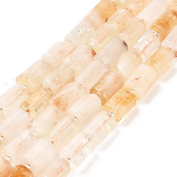 

PandaHall Natural Citrine Beads Strands, with Seed Beads, Faceted Column, 9~11x6~7.5x6~7.5mm, Hole: 1.2mm, about 30pcs/strand, 15.16~15.55...