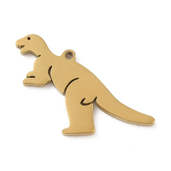 

PandaHall 5Pcs 201 Stainless Steel Pendants, Laser Cut, Dinosaur Charm, Golden, 11.5x14.5x1mm, Hole: 0.8mm 201 Stainless Steel Dinosaur