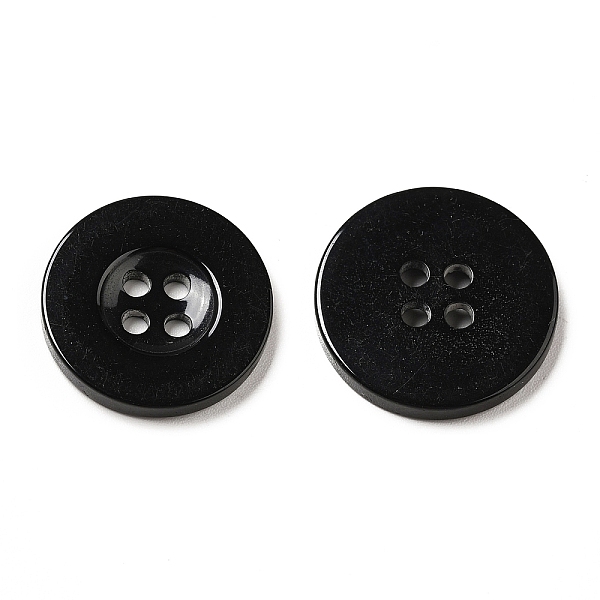 

PandaHall Resin Buttons, Dyed, Flat Round, Black, 20x3mm Resin Flat Round Black