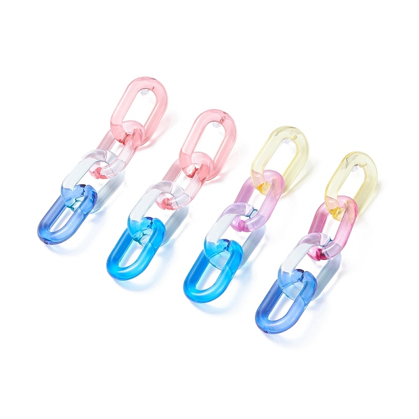 

PandaHall 2Pair 2 Color Candy Color Acrylic Cable Chain Tassel Dangle Stud Earrings for Women, Mixed Color, 77x16x4mm, Pin: 0.7mm Acrylic..., Multicolor