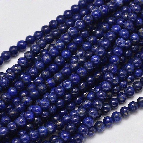 Round Grade A Natural Lapis Lazuli Bead Strands