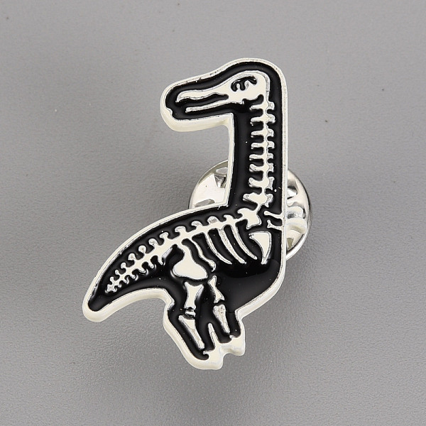 

PandaHall Spray Painted Alloy Brooches, Enamel Pin, with Brass Butterfly Clutches, Dinosaur, Cadmium Free & Lead Free, Platinum, Black...