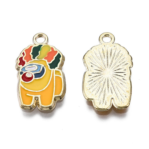 

PandaHall Alloy Enamel Pendants, Cadmium Free & Lead Free, Light Gold, Werewolf, Gold, 21.5x12x1.5mm, Hole: 1.6mm Alloy+Enamel Other Animal...