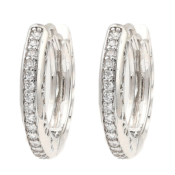 

PandaHall Brass Micro Pave Cubic Zirconia Hoop Earrings, Platinum, 18x3x19.5mm Cubic Zirconia Ring