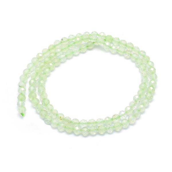 

PandaHall Natural Prehnite Beads Strands, Faceted, Round, 2mm, Hole: 0.5mm, about 150pcs/strand, 15.35 inch(39cm) Prehnite Round