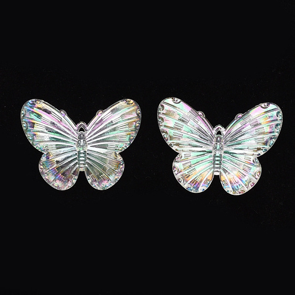 

PandaHall Electroplate Acrylic Pendants, AB Color Plated, Butterfly, Clear, 31x41x4mm, Hole: 1.2mm Acrylic Butterfly Clear