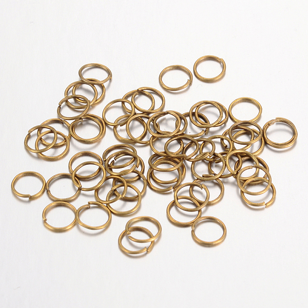 

PandaHall Iron Open Jump Rings, Nickel Free, Antique Bronze, 6x0.7mm, 21 Gauge, Inner Diameter: 4.6mm, about 18000pcs/1000g Iron