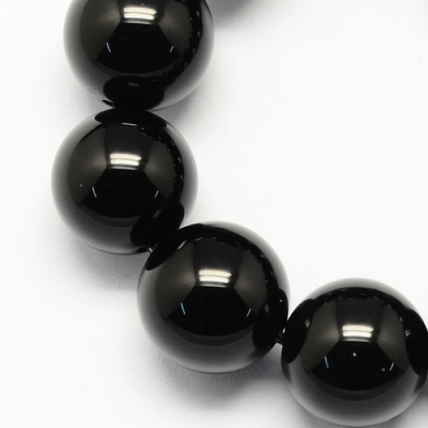 

PandaHall Natural Obsidian Bead Strands, Round, 6mm, Hole: 1mm, about 65pcs/strand, 15.7 inch Obsidian Round Black