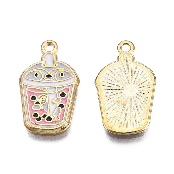 

PandaHall Alloy Enamel Pendants, Cadmium Free & Lead Free, Light Gold, Milk Teacup, Pink, 23x13.5x1.5mm, Hole: 1.6mm Alloy+Enamel Food Pink