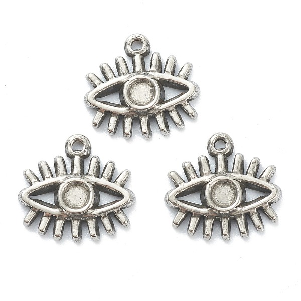 

PandaHall 304 Stainless Steel Pendants Cabochon Settings, Eye, Stainless Steel Color, Tray: 2mm, 12.5x13.5x2mm, Hole: 1mm 304 Stainless...
