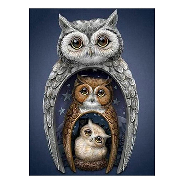 

PandaHall Owl Pattern DIY Diamond Painting Kit, Including Resin Rhinestones Bag, Diamond Sticky Pen, Tray Plate and Glue Clay, Colorful...