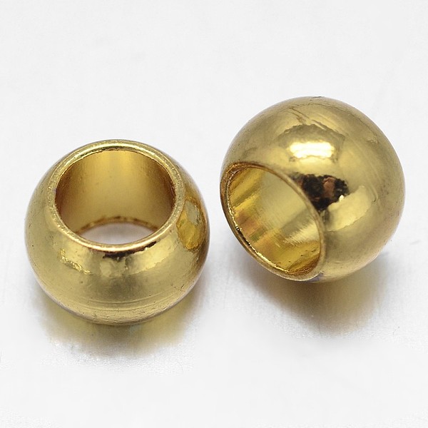 

PandaHall Rondelle Brass Beads, Golden, 8x5.5mm, Hole: 5mm Brass Rondelle