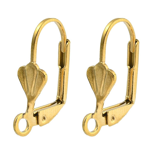 

PandaHall Ion Plating(IP) 304 Stainless Steel Leverback Earring Findings, Real 18K Gold Plated, 17x10.5x5.5mm, Hole: 1.8mm, Pin: 0.9mm 304...