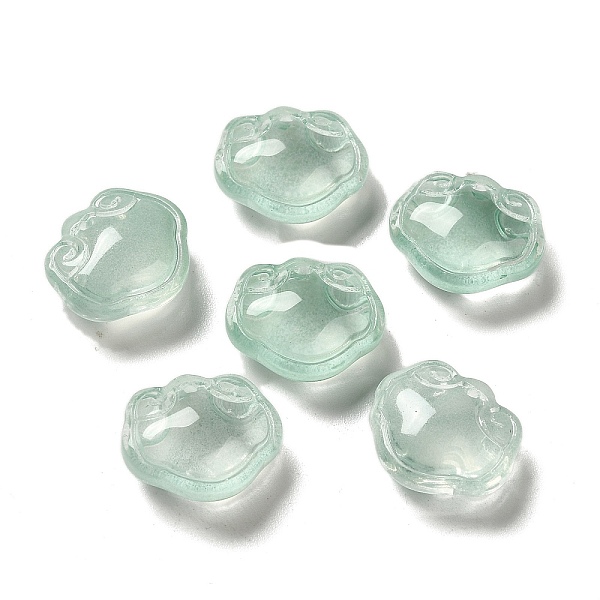 

PandaHall Transparent Glass Beads, Lock, Medium Aquamarine, 14x16x7mm, Hole: 1.2mm Glass Lock