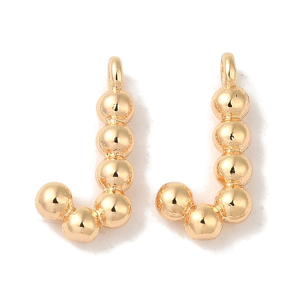 

PandaHall Brass Pendants, Letter Charms, Real 18K Gold Plated, 13x6x2mm, Hole: 1mm Brass Letter J