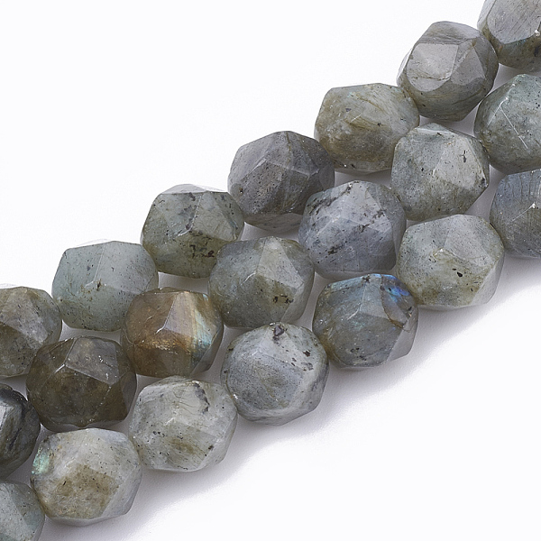 PandaHall Natural Labradorite Beads Strands, Star Cut Round Beads, Faceted, 12x10x10mm, Hole: 1mm, about 34pcs/strand, 15.9 inch Labradorite...