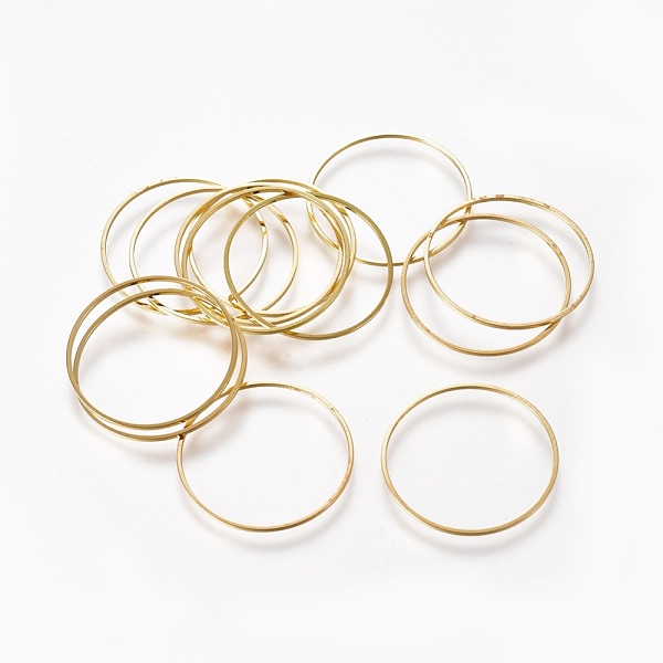 

PandaHall Brass Linking Rings, Golden, 28x0.7~1mm Brass Ring