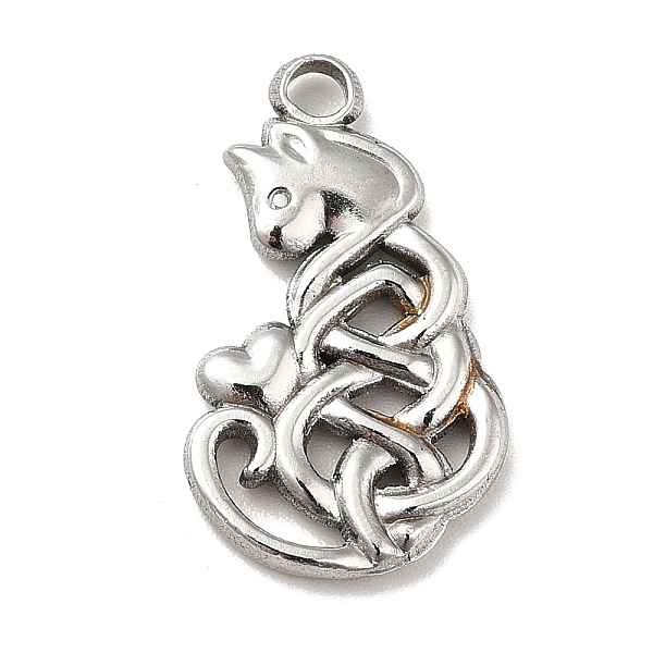 

PandaHall 201 Stainless Steel Pendants, Fox Charms, Stainless Steel Color, 23.5x14x2.5mm, Hole: 2.5mm 201 Stainless Steel Fox