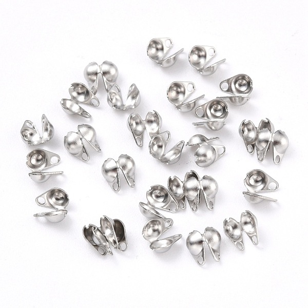 

PandaHall 304 Stainless Steel Bead Tips, Calotte Ends, Clamshell Knot Cover, Stainless Steel Color, 6x4mm, Hole: 1mm 304 Stainless Steel