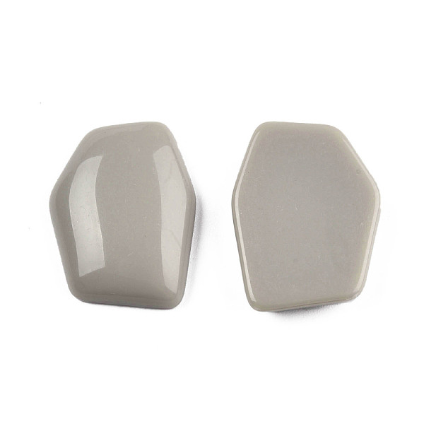 

PandaHall Opaque Acrylic Cabochons, Irregular Hexagon, Dark Gray, 25.5x19.5x5.5mm, about 253pcs/500g Acrylic Hexagon