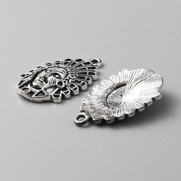 

PandaHall Tibetan Style Alloy Pendants, Chief Head Charm, Antique Silver, 30.5x19x4.5mm, Hole: 2mm Alloy Human