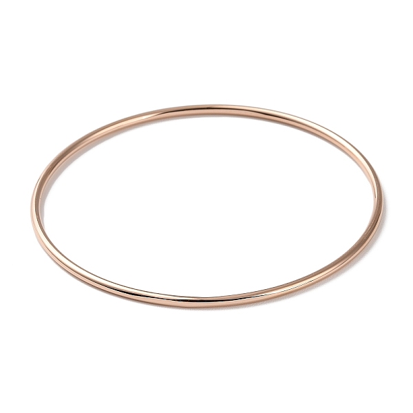

PandaHall Ion Plating(IP) 304 Stainless Steel Simple Plain Bangle for Women, Rose Gold, Inner Diameter: 2-1/2 inch(6.5cm) 304 Stainless...