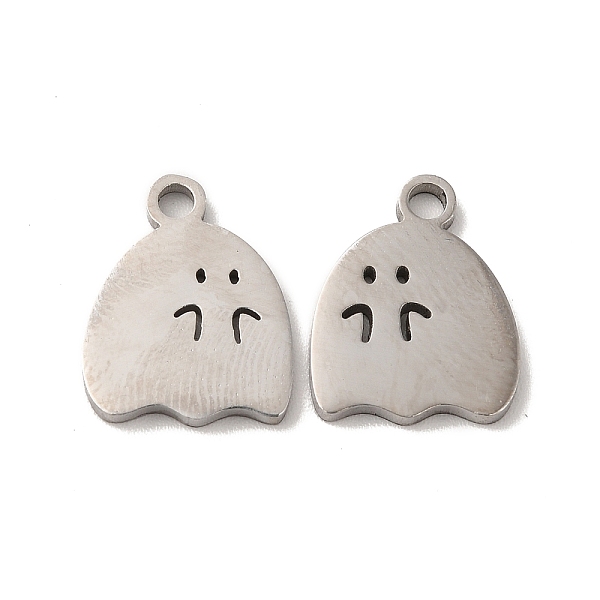 

PandaHall 304 Stainless Steel Charms, Ghost Charm, Stainless Steel Color, 14x11x1.5mm, Hole: 2mm 304 Stainless Steel Ghost