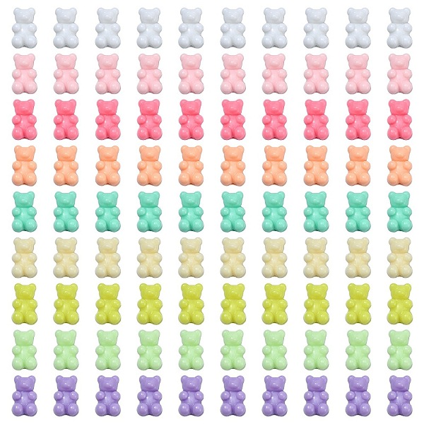 

PandaHall 360Pcs 9 Colors Opaque Acrylic Beads, Bear, Mixed Color, 18x11x7mm, Hole: 1.6mm, 40pcs/color Acrylic Bear Multicolor