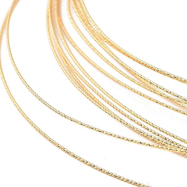 

PandaHall Copper Wire for Jewelry Making, Textured Round, Real 18K Gold Plated, 21 Gauge, 0.7mm, about 16.40 Feet(5m)/Strand Copper Round