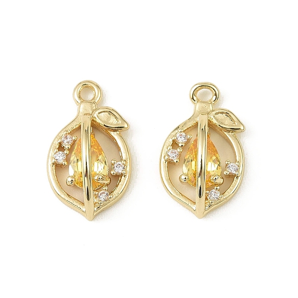 Pendenti in ottone con pavé micro di zirconia cubica