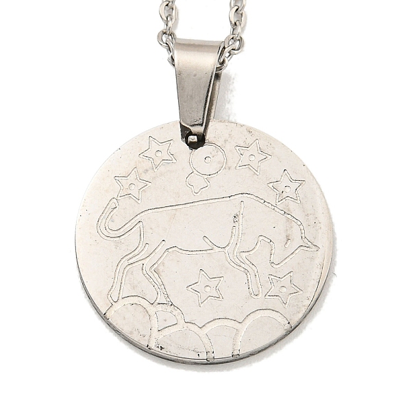 

PandaHall Constellation Pendant Necklaces, 304 Stainless Steel Cable Chain Necklaces, Taurus, 19.96 inch(50.7cm) 304 Stainless Steel Taurus