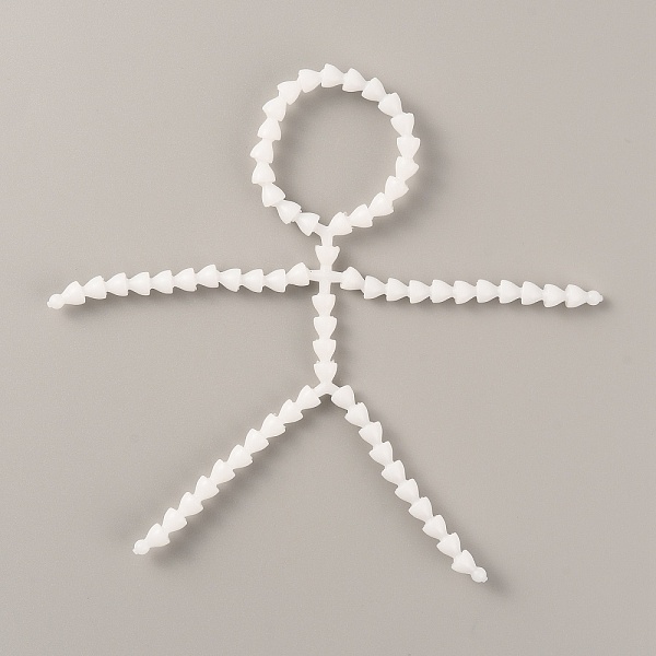 

PandaHall Plastic Action Figure Movable Skeleton, Doll Making Supplies, White, 170x168~170x7mm Plastic Human White