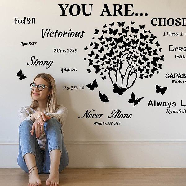 

PandaHall PVC Wall Stickers, Wall Decoration, Word, 900x390mm PVC Word