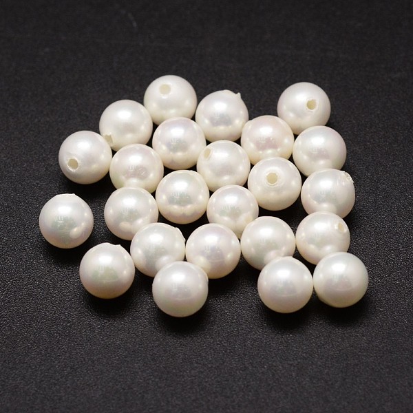 

PandaHall Shell Pearl Beads, Round, Grade A, Half Drilled, White, 6mm, Hole: 1mm Shell Pearl Round White