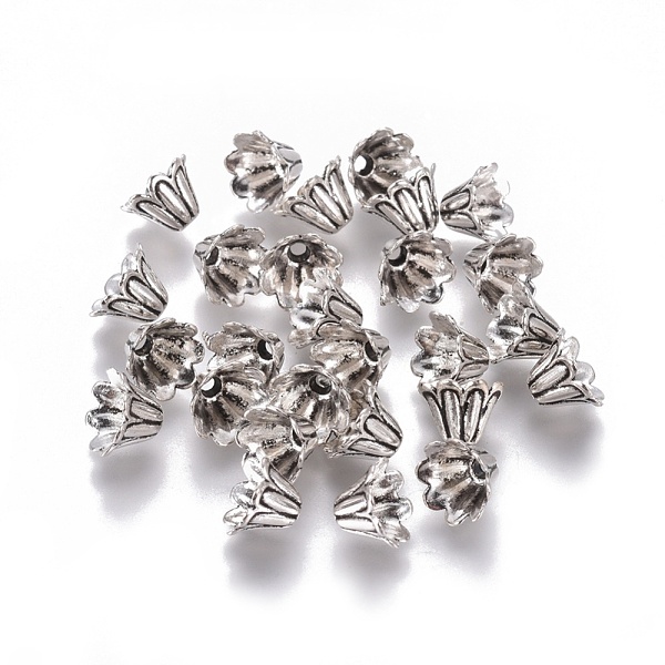 

PandaHall Tibetan Style Bead Caps, Cadmium Free & Nickel Free & Lead Free, Cone, Antique Silver, 7x5mm, Hole: 1mm Alloy