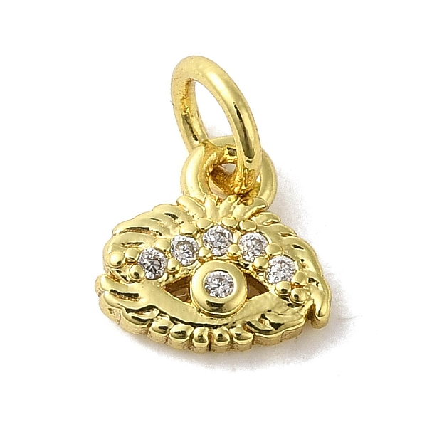 

PandaHall Brass Micro Pave Cubic Zirconia Charms, Real 18K Gold Plated, Eye Charms, Clear, 8x7.5x2mm, Hole: 3mm Brass+Cubic Zirconia Eye...