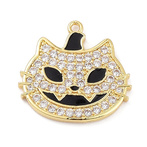 

PandaHall Rack Plating Brass Cubic Zirconia Pendants, Lead Free & Cadmium Free, Cat Charm, Real 18K Gold Plated, 19.5x20x1.7mm, Hole: 1.2mm..., Silver