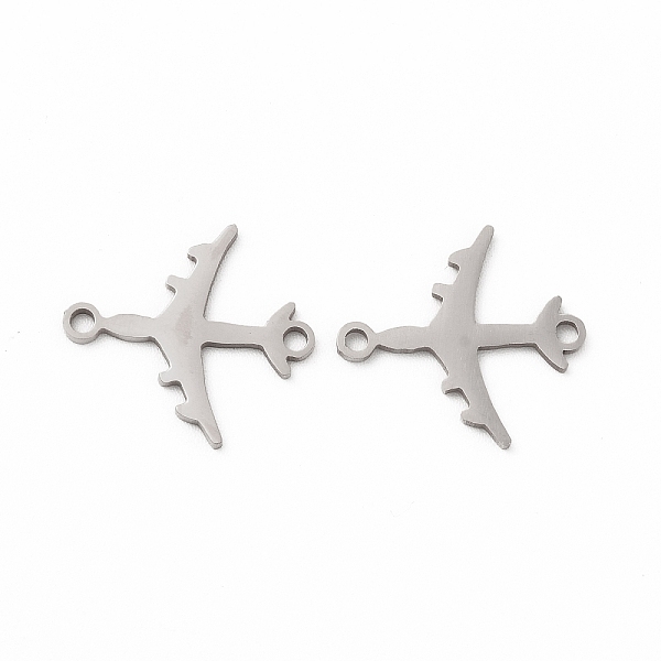 

PandaHall 201 Stainless Steel Connector Charms, Plane Links, Stainless Steel Color, 15x16.5x1mm, Hole: 1.4mm 201 Stainless Steel Vehicle