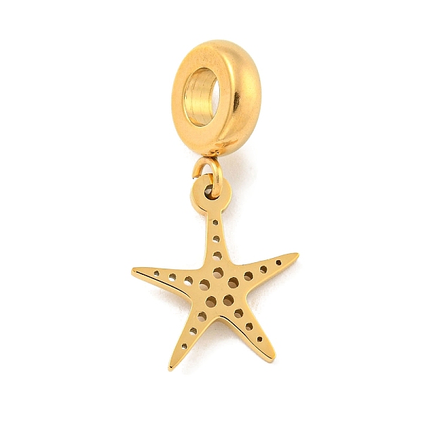 

PandaHall 304 Stainless Steel European Dangle Charms, Large Hole Pendants, Starfish Charm, Golden, 25.5mm, Hole: 4.5mm 304 Stainless Steel...