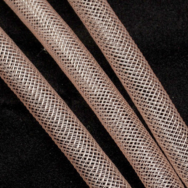 

PandaHall Plastic Net Thread Cord, Light Salmon, 4mm, 50Yards/Bundle(150 Feet/Bundle) Plastic Red