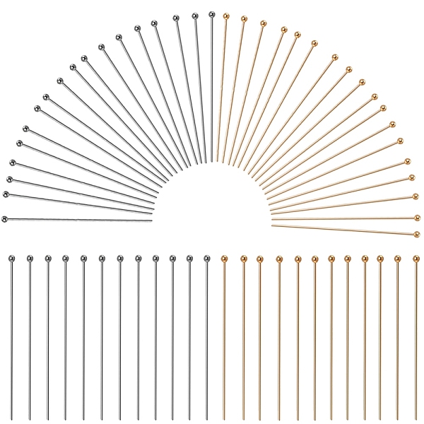 

PandaHall SUNNYCLUE 1 Box 240Pcs Real 24K Gold Plated Ball Head Pins 50mm Stainless Steel Ball Pins Ball Head Pins Jewelry Straight Pins...
