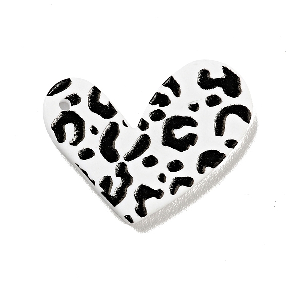 

PandaHall Printed Acrylic Pendants, Heart with Leopard Print Pattern, Black, 22x30x2mm, Hole: 1.5mm Acrylic Heart Black